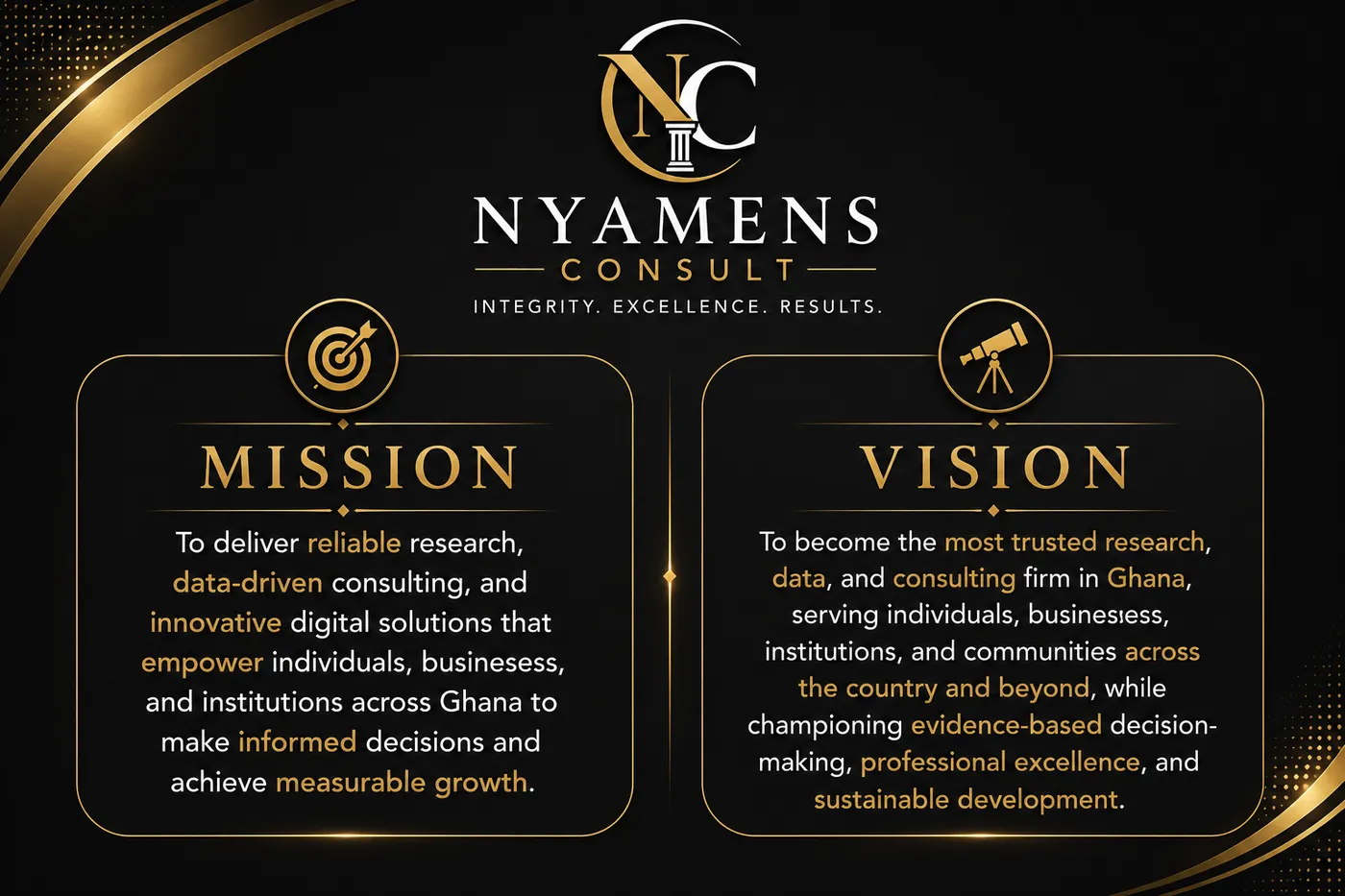 Nyamens Consult mission and vision